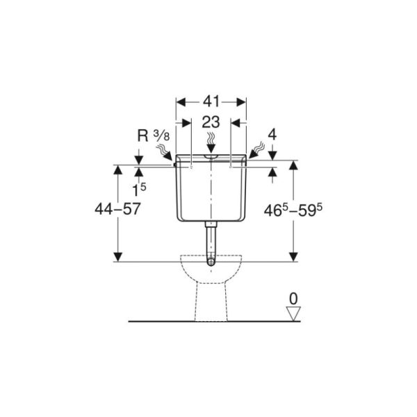 GEBERIT AP110 WC TARTÁLY FEHÉR - Image 2