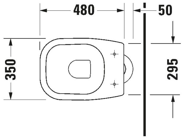 DURAVIT D-CODE WC MÉLY/ALSÓ KIFOLYÁSÚ, FEHÉR - Image 2