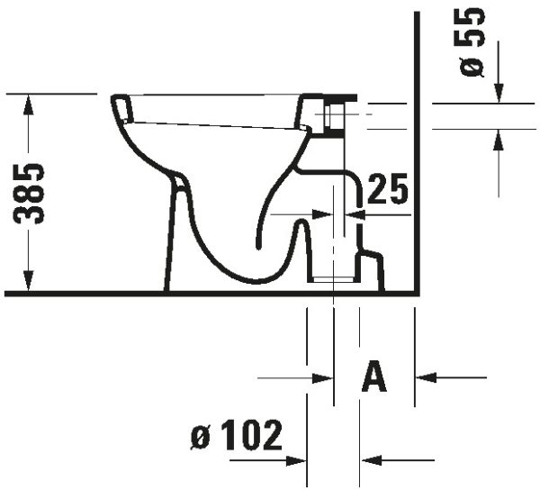 DURAVIT D-CODE WC MÉLY/ALSÓ KIFOLYÁSÚ, FEHÉR - Image 3