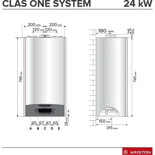 ARISTON CLAS ONE SYSTEM 24 KONDENZÁCIÓS FŰTŐ GÁZKAZÁN - Image 2